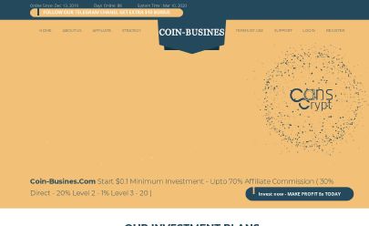 Captura de pantalla de HYIP Coin Busines Investment Ltd