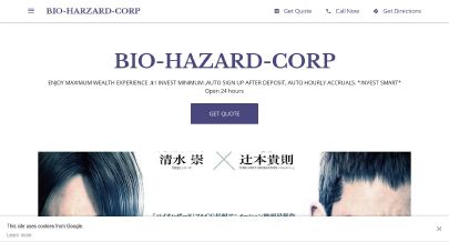 Captura de pantalla de HYIP Bio-Hazard-Corp