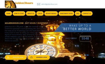 HYIP屏幕截图 Golden 3 Hour Investment