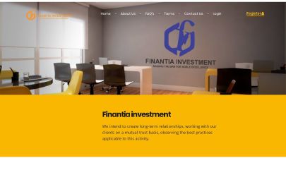 Captura de pantalla de HYIP Finantia Investment