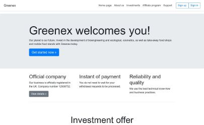 HYIP-Screenshot GREENEX LIMITED