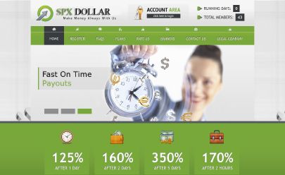 Captura de pantalla de HYIP Spx-dollar