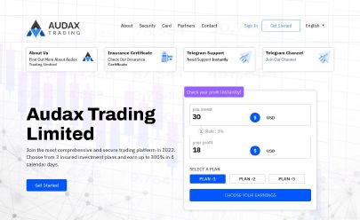 HYIP screenshot  Audax Trading