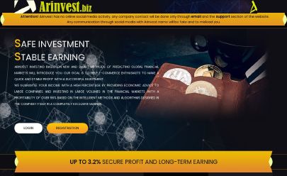 HYIP-Screenshot Arinvest