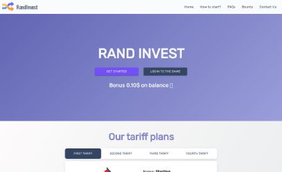 Capture d'écran de HYIP Randinvest