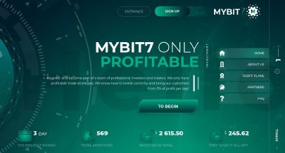 Screenshot HYIP mybit7.com