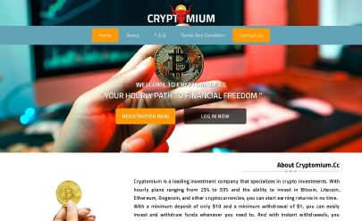 Screenshot HYIP Cryptomium New