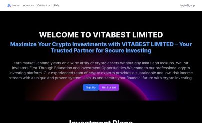 Screenshot HYIP Vitabest Limited