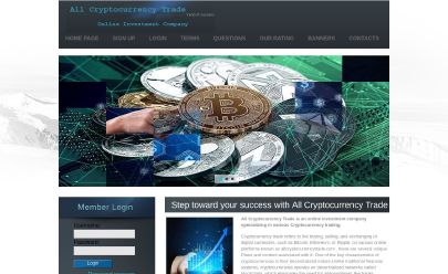 Captura de pantalla de HYIP All Cryptocurrency Trade