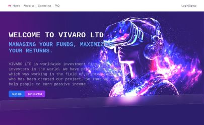 Captura de pantalla de HYIP Vivaro Ltd