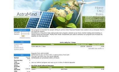 HYIP-Screenshot ASTRAMIND.ORG
