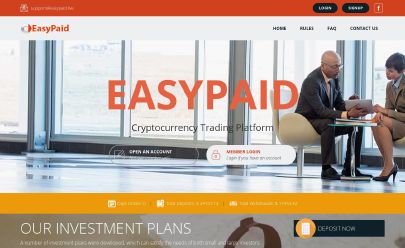 Capture d'écran de HYIP easypaid.live